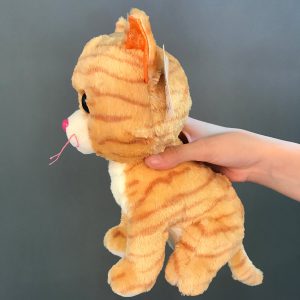 عروسک گربه چشم تیله‌ای نارنجی