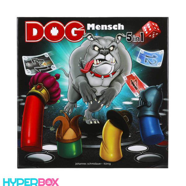 بازی فکری DOG MENCH پنج نوع منچ در یک جعبه